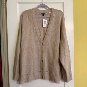 Torrid Beige Button-Up Cardigan